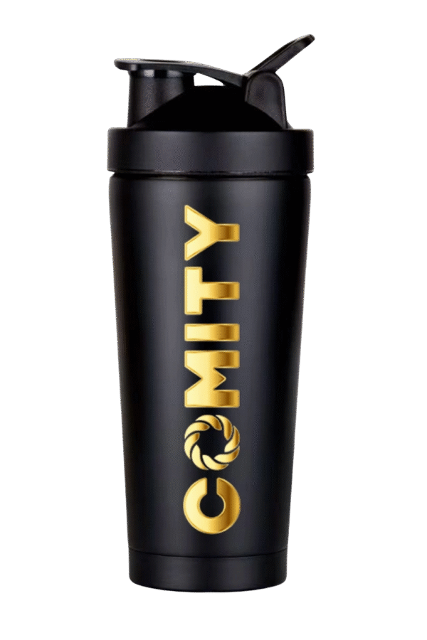 Comity Stainless Steel Shaker, 750ml, Black