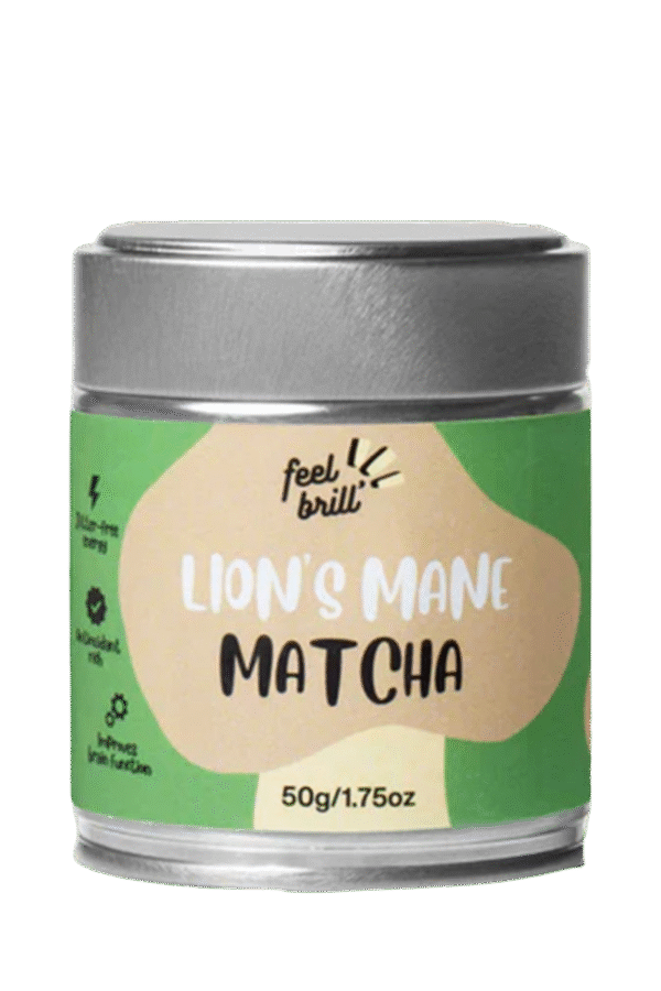Matcha green tea with lion’s mane Feel Brill, 50 g