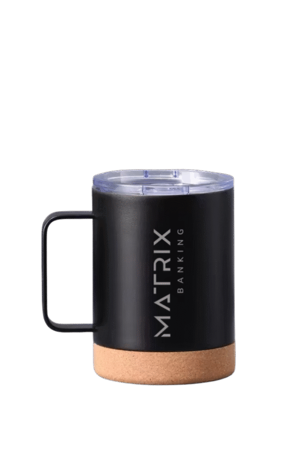 Stainless steel Matrix coffee mug, Black