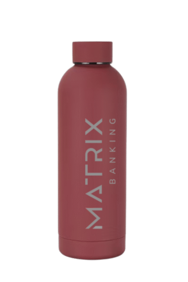 Matrix Stainless Steel Vacuum Water Bottle – 750 ml, red