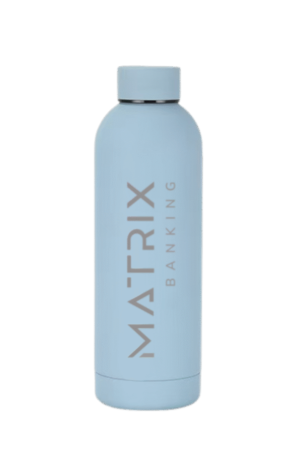 Matrix Stainless Steel Vacuum Water Bottle – 750 ml, light blue